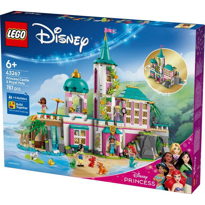 Конструктор Disney Princess Замок принцеси і королівські улюбленці LEGO 43267, 787 деталей