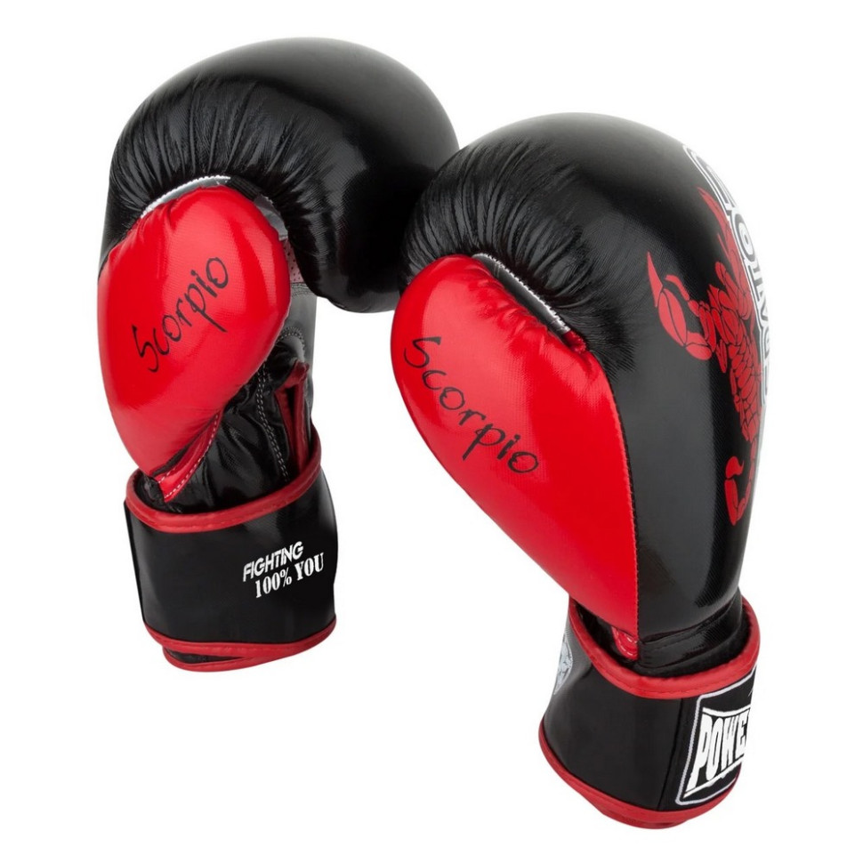 Боксерские перчатки 3007 Scorpio PowerPlay PP_3007_14oz_Black, Черные карбон 14 унций