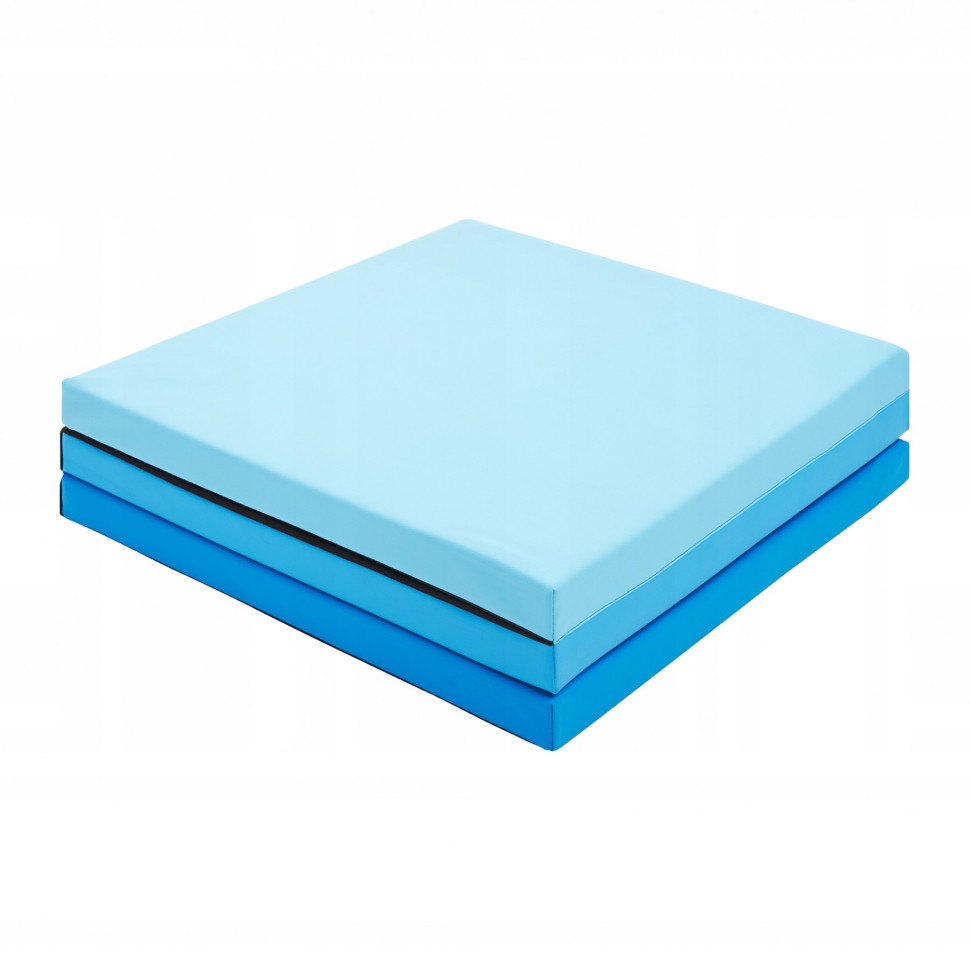 Мат гимнастический складной 4FIZJO 4FJ0570 Blue/Sky Blue 180x60x5 см