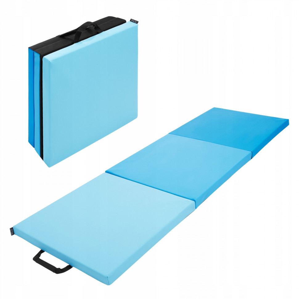 Мат гимнастический складной 4FIZJO 4FJ0570 Blue/Sky Blue 180x60x5 см