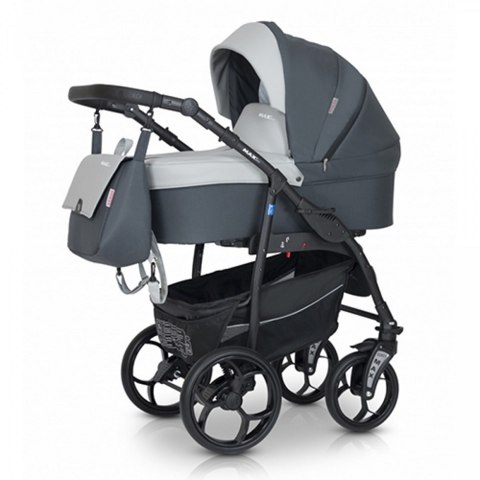 Коляска 3 в 1 Max Plus Verdi 9023-VMP-03, серый