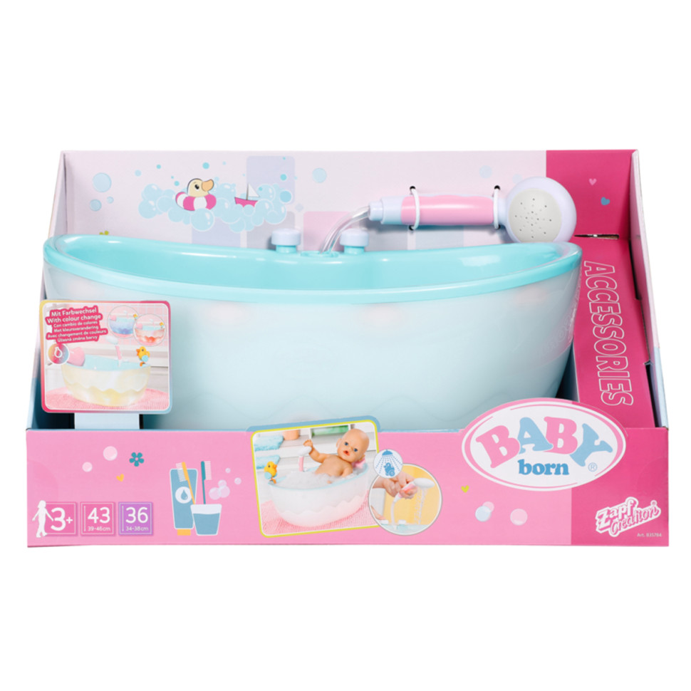 Автоматична ванночка для ляльки ЛЕГКЕ КУПАННЯ BABY born 835784 (світло, звук)