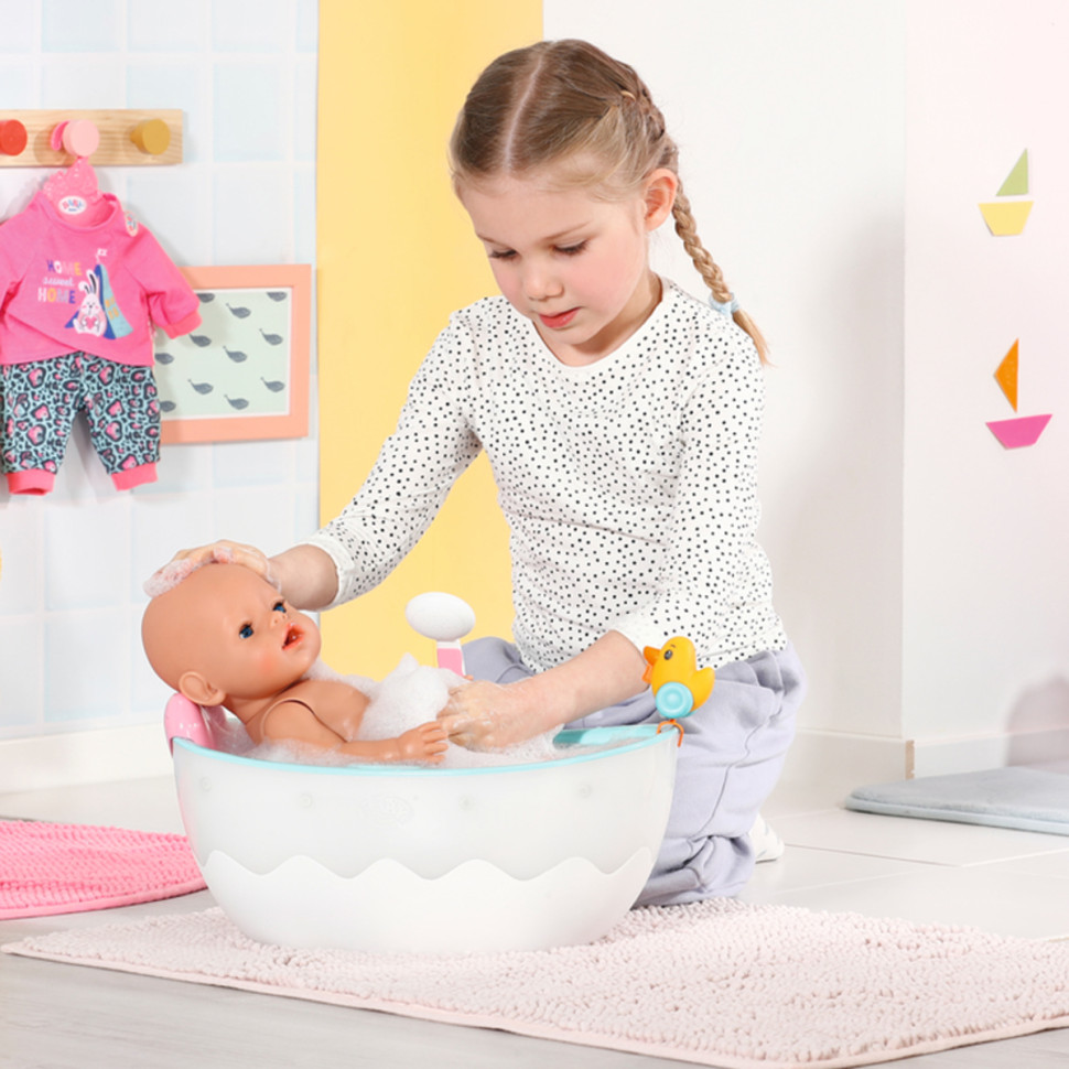 Автоматична ванночка для ляльки ЛЕГКЕ КУПАННЯ BABY born 835784 (світло, звук)