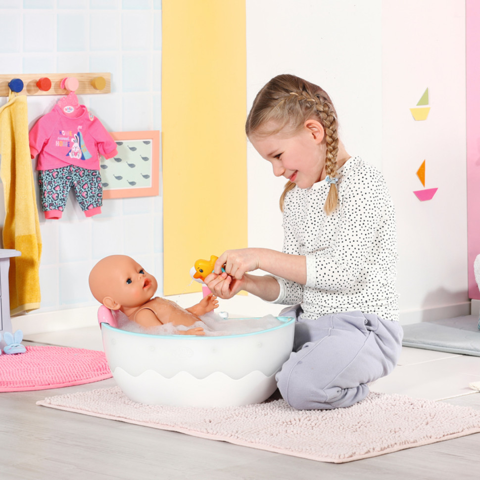 Автоматична ванночка для ляльки ЛЕГКЕ КУПАННЯ BABY born 835784 (світло, звук)