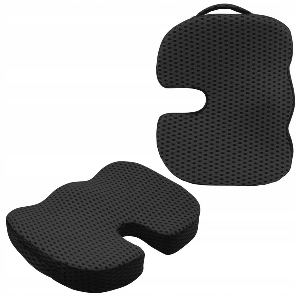 Ортопедическая подушка для сидения 4FIZJO 4FJ0613, 35 x 45 x 7 см, Black