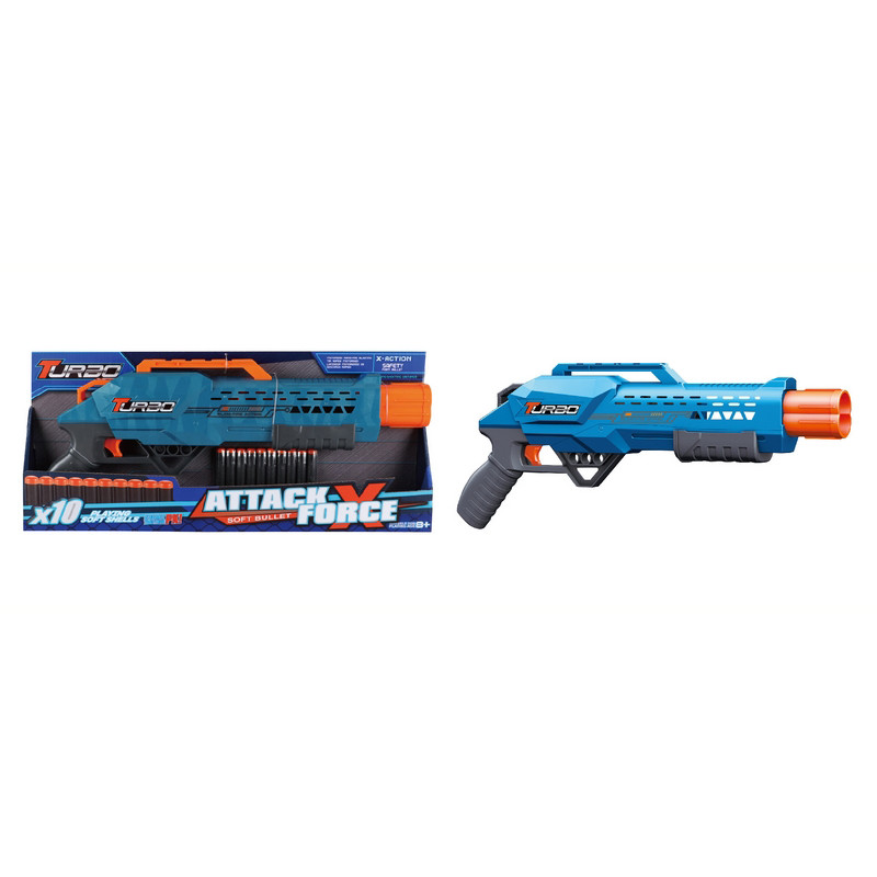 Игрушечное ружье механическое Blaster ВТ305 с двойным дулом и мягкими патронами