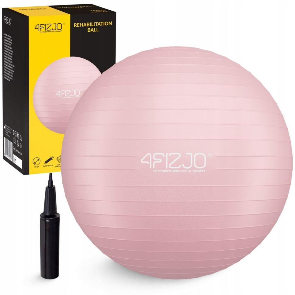 М'яч для фітнесу фітбол 4FIZJO P-5907739317407, 75 см, Pink