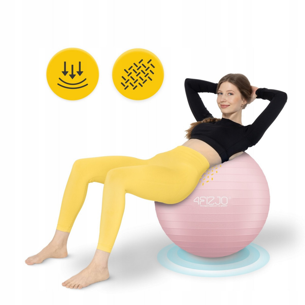 М'яч для фітнесу фітбол 4FIZJO P-5907739317407, 75 см, Pink