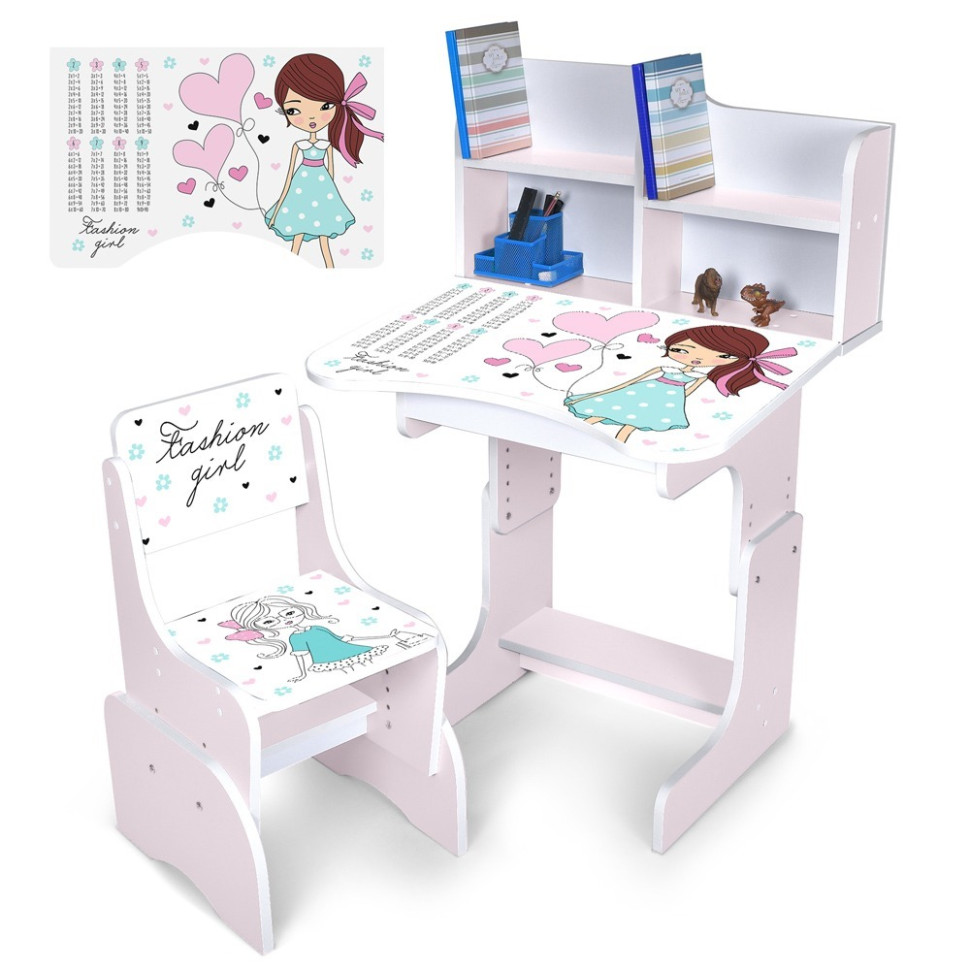 Дитяча Парта Bambi N 2071-8-7 білий, зі стільчиком