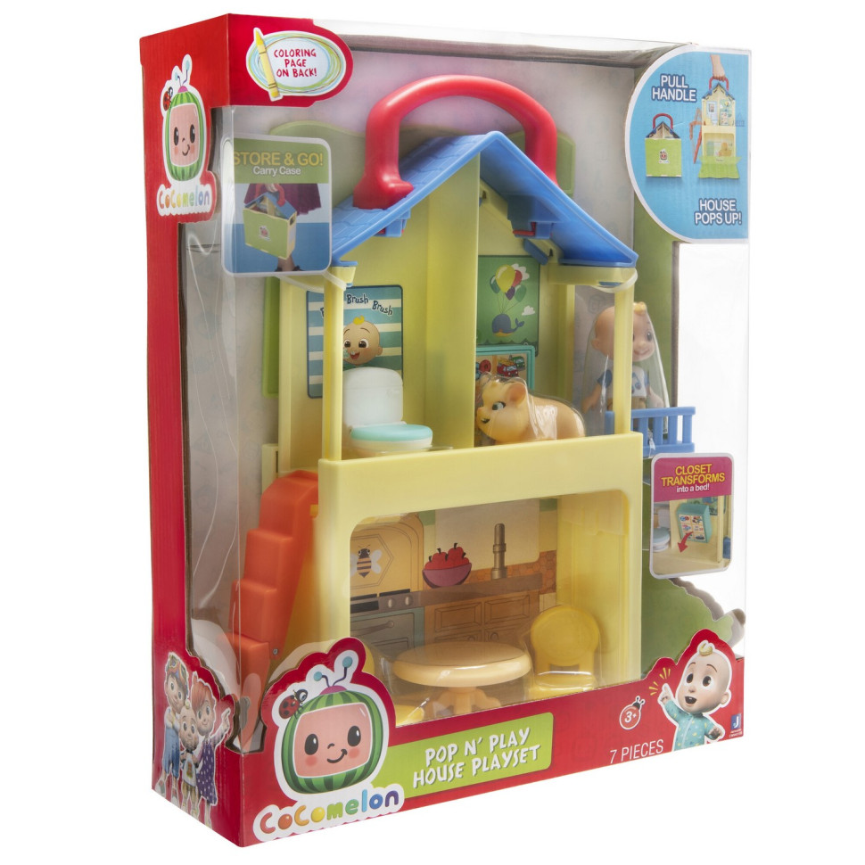 Ігровий набір CoComelon Medium Playset Pop n' Play House - 2 фігурки та 5 аксесуарів CMW0109