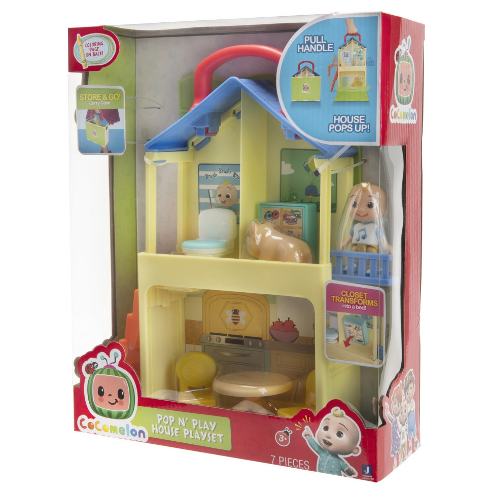 Ігровий набір CoComelon Medium Playset Pop n' Play House - 2 фігурки та 5 аксесуарів CMW0109