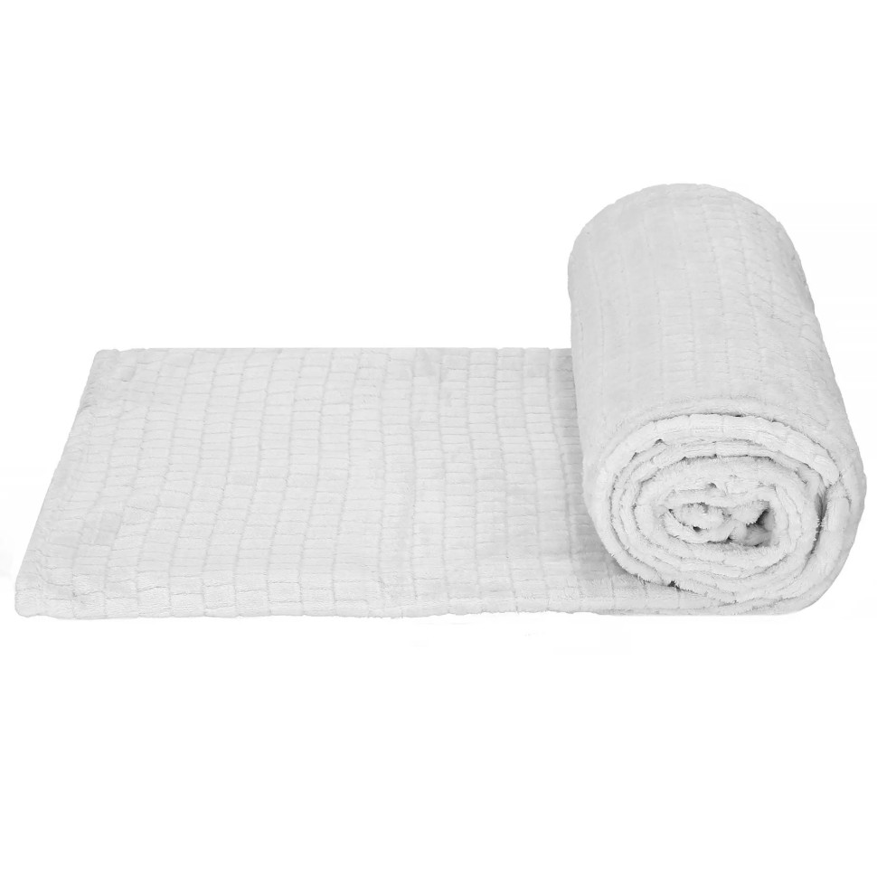Плед-покрывало Extra Soft Springos HA7107 белый 130x180 см