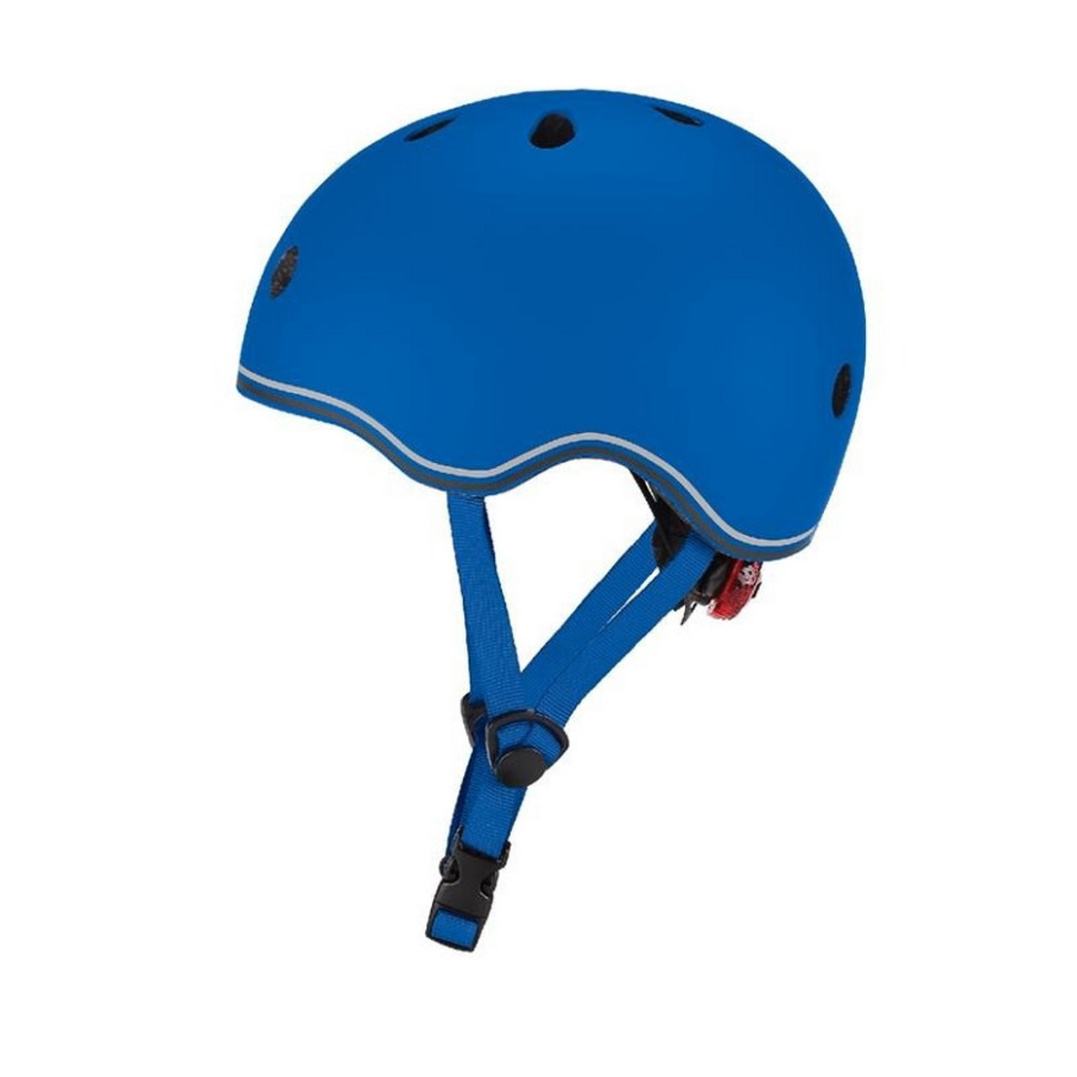 Шолом захисний дитячий EVO LIGHTS GLOBBER 506-100 синій, з ліхтариком, 45-51 см