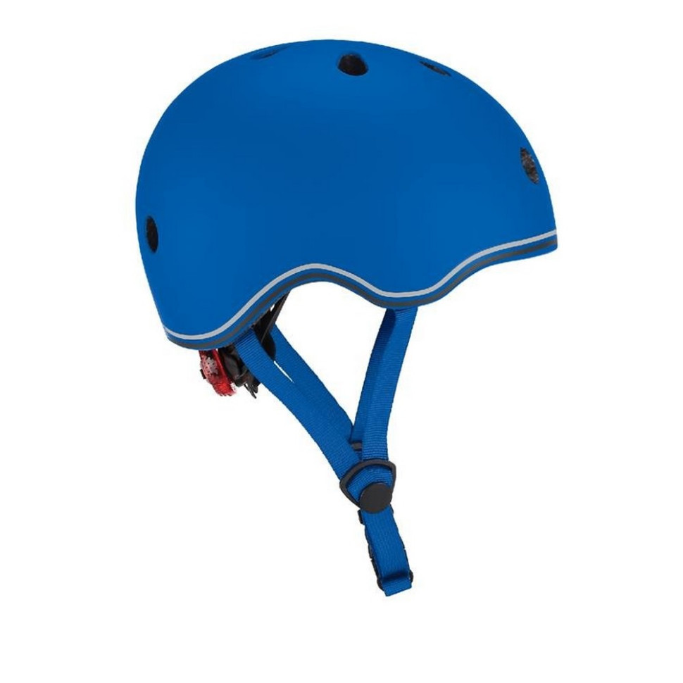 Шолом захисний дитячий EVO LIGHTS GLOBBER 506-100 синій, з ліхтариком, 45-51 см