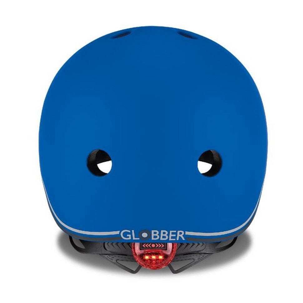 Шолом захисний дитячий EVO LIGHTS GLOBBER 506-100 синій, з ліхтариком, 45-51 см