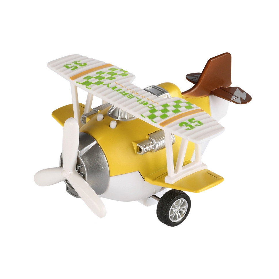 Літак металевий інерційний Same Toy Aircraft жовтий SY8016AUt-1