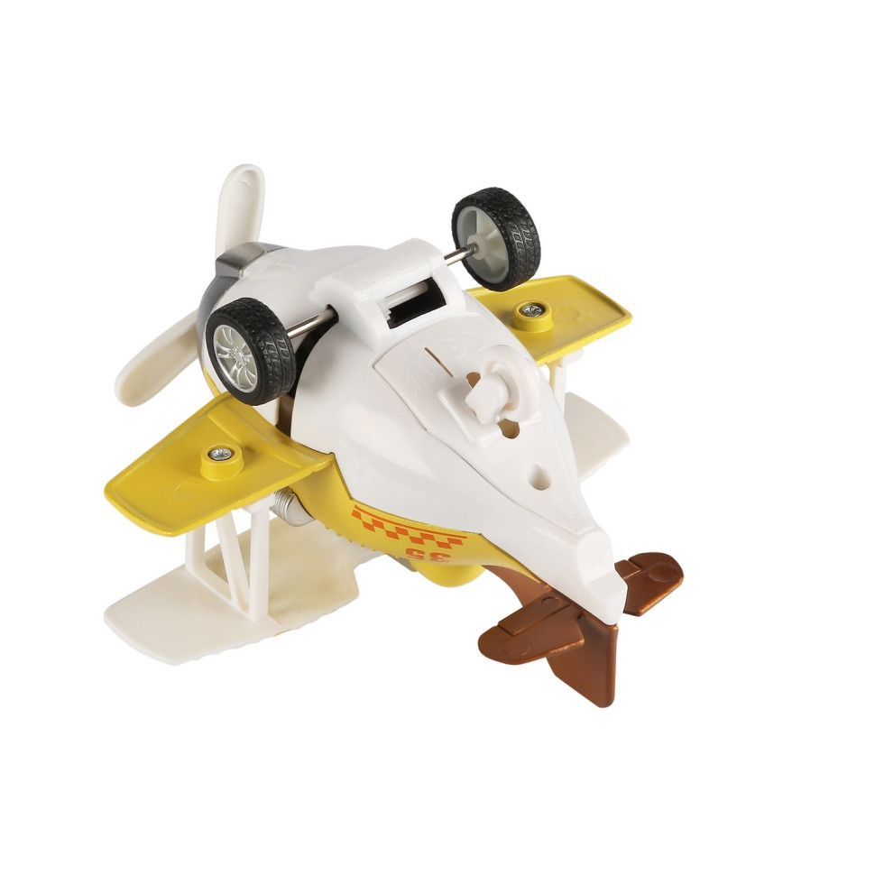 Літак металевий інерційний Same Toy Aircraft жовтий SY8016AUt-1