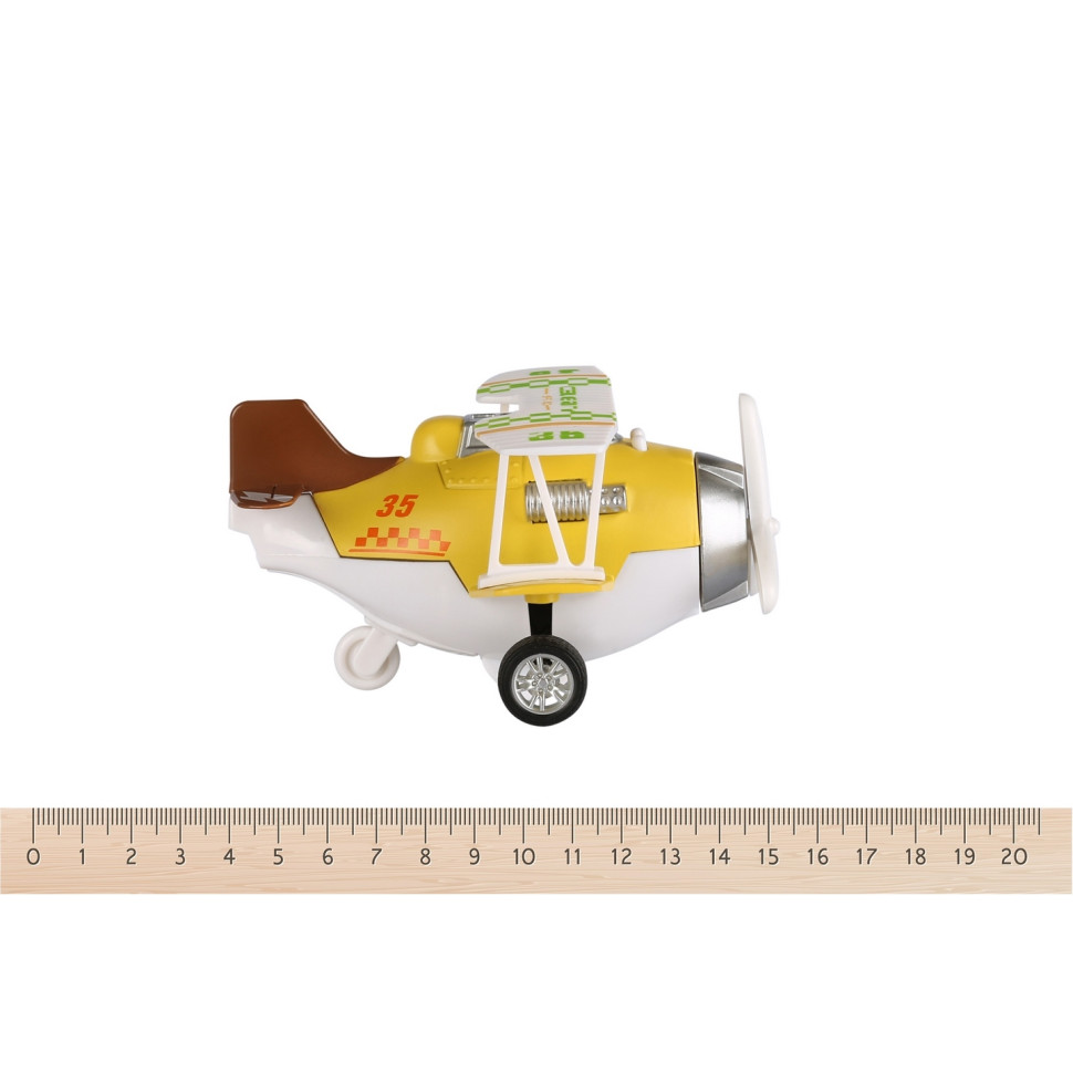 Літак металевий інерційний Same Toy Aircraft жовтий SY8016AUt-1