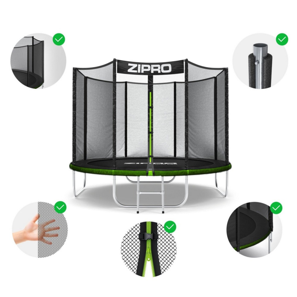 Батут с внутренней сеткой Jump Pro Zipro 5902659840714, 8 футов 252 см 