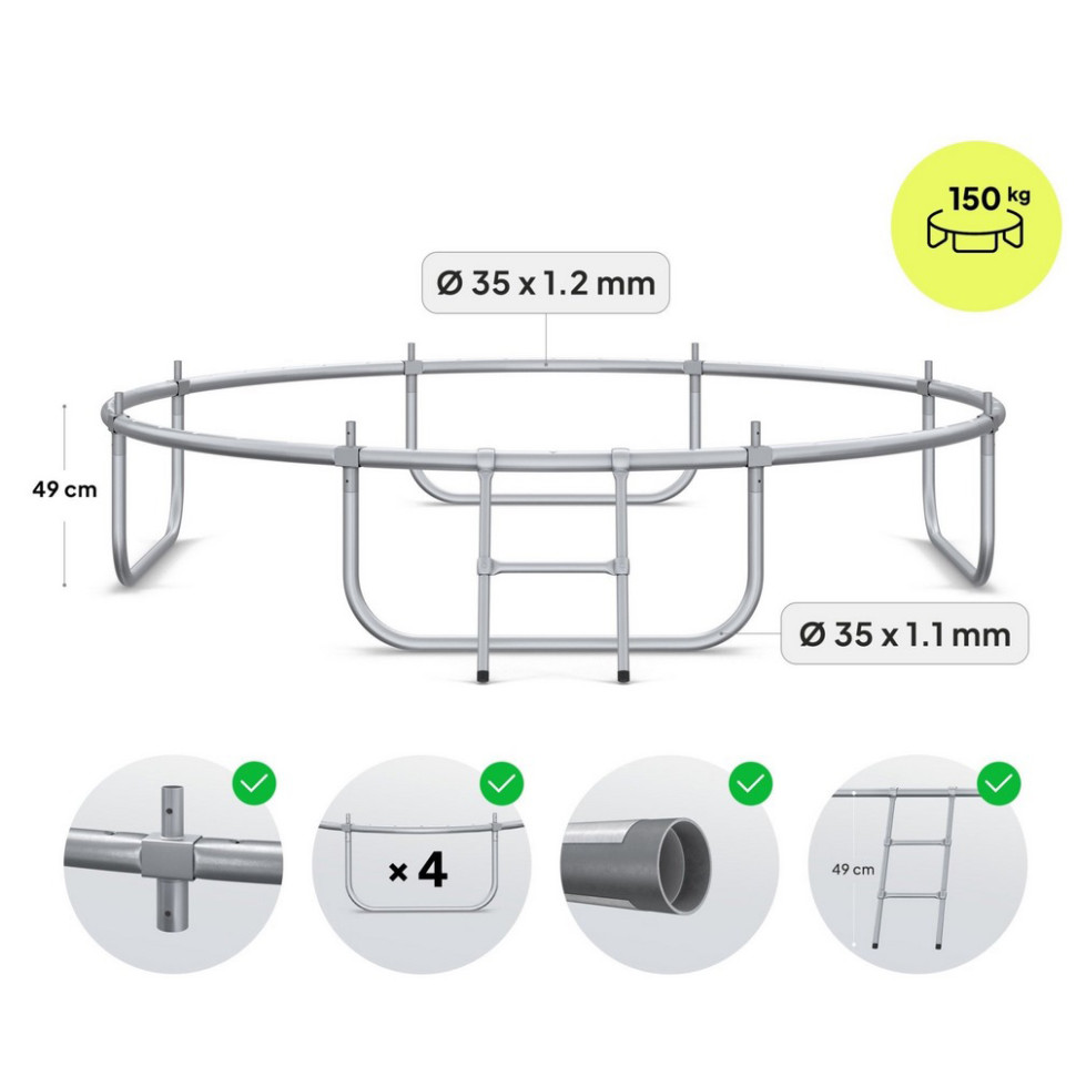 Батут с внутренней сеткой Jump Pro Zipro 5902659840714, 8 футов 252 см 