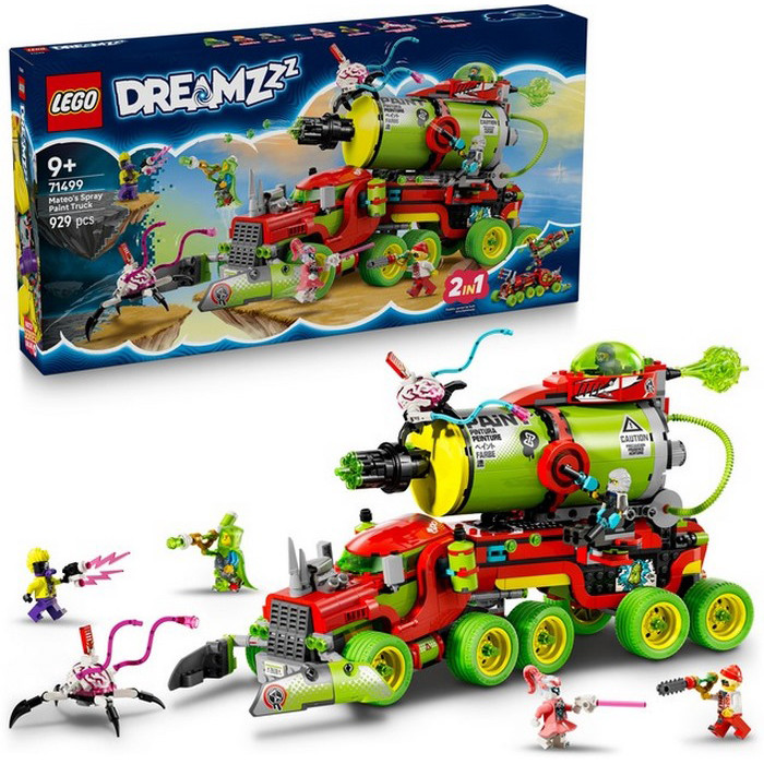 Конструктор Dreamzzz Вантажівка Матео з аерозольною фарбою LEGO 71499, 929 деталей