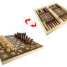 Набор настольных игр "Шахматы, шашки, нарды" HAODELI CHESS 1680EC деревянные