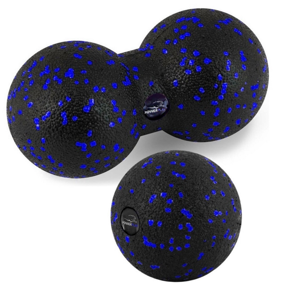 Набор мячей для массажа и йоги PowerPlay PP_4090_Blue, комплект из 2 штук