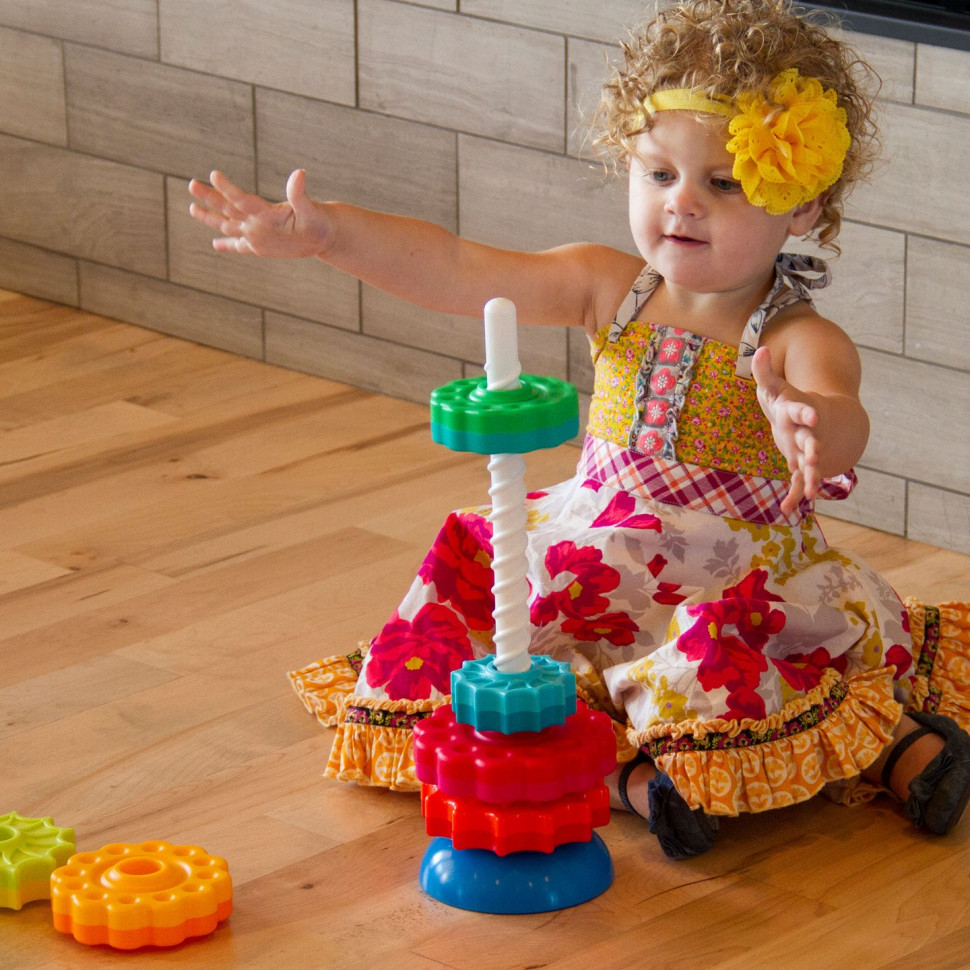 Пирамидка винтовая тактильная Fat Brain Toys F110ML SpinAgain