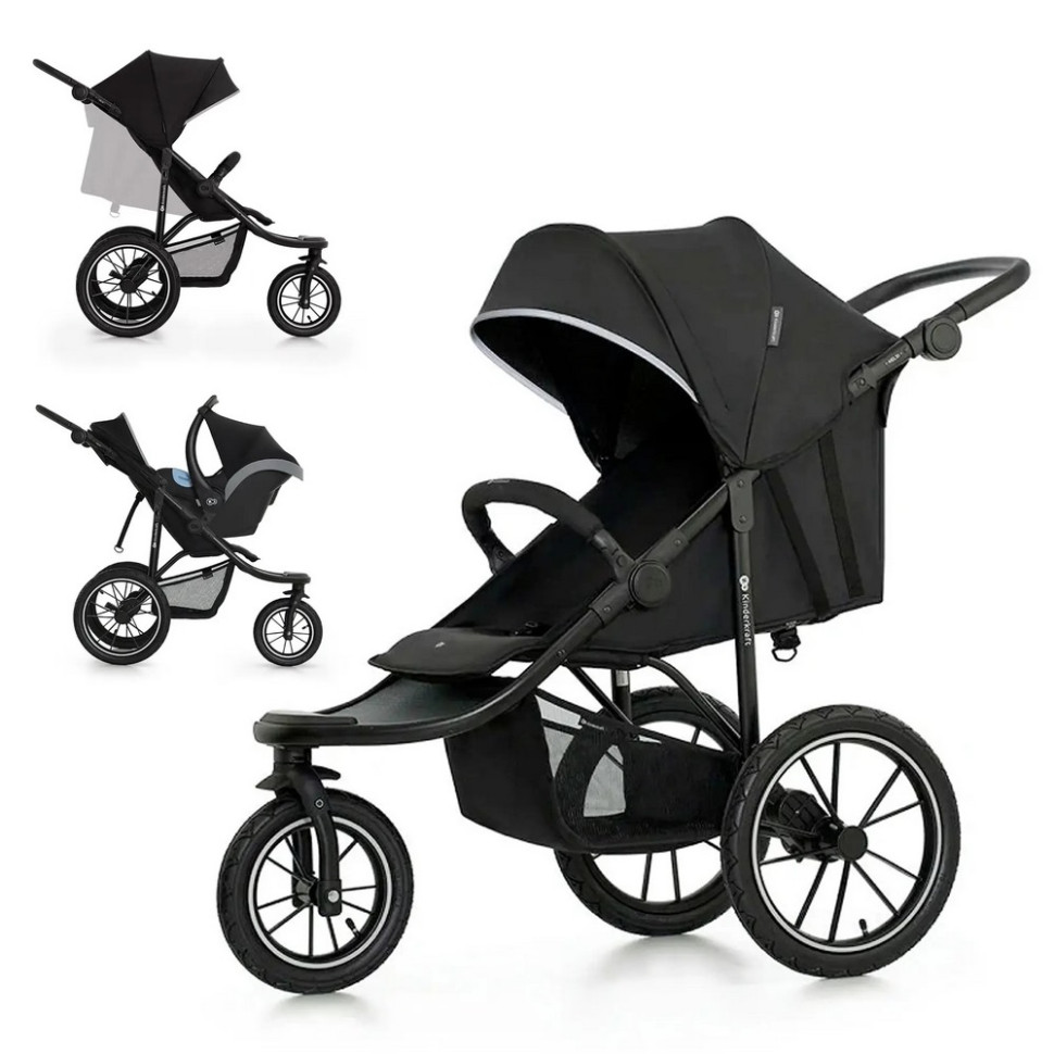 Детская прогулочная коляска Helsi 2 Kinderkraft KSHELS02BLK0000 Black