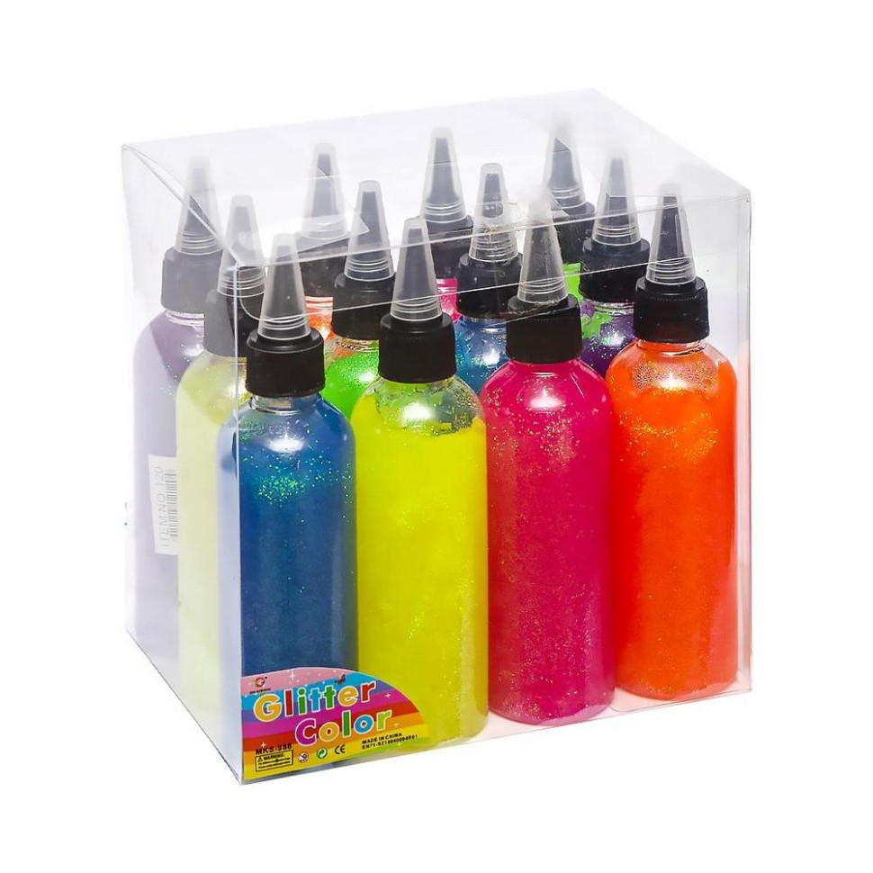 Клей с блестками COLOR-IT 120SP баночки 120мл 6 цветов                                                                 
