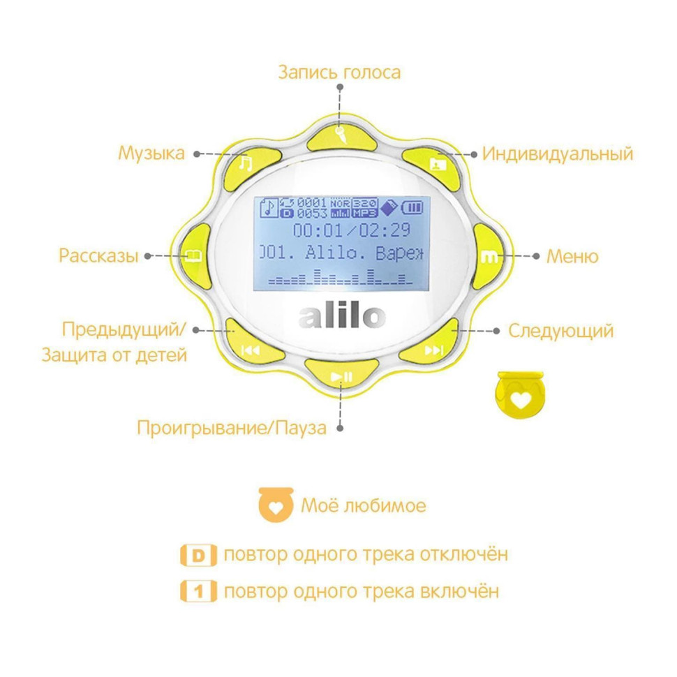 Інтерактивна іграшка Великий Зайчик Alilo G7(Yellow) з пультом керування Жовтий