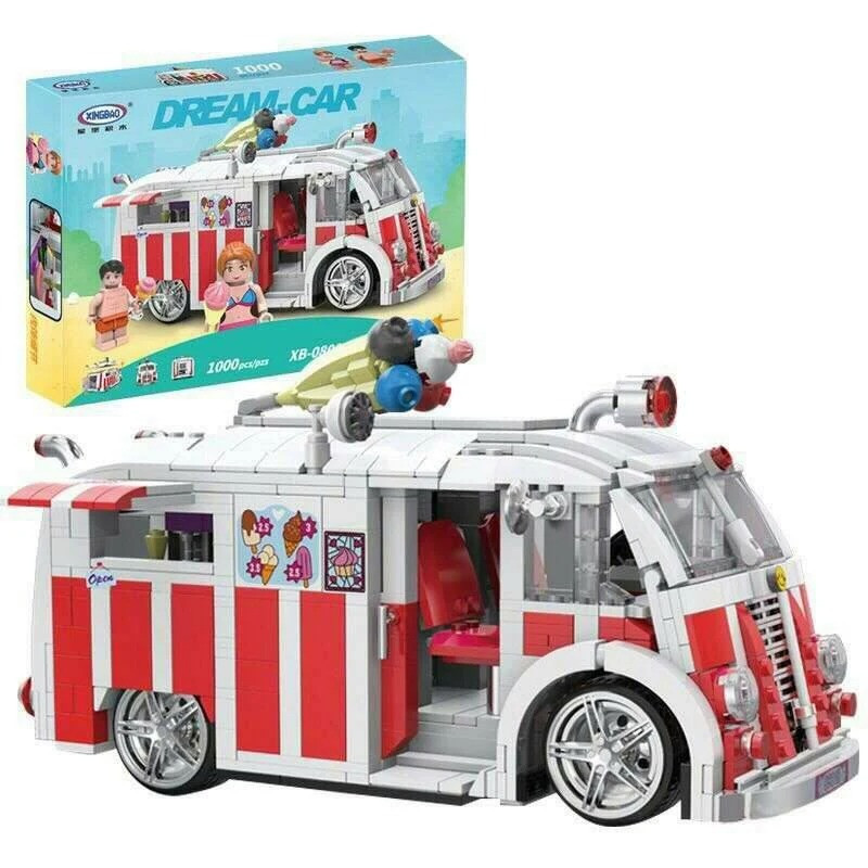 Конструктор XINGBAO XB-08004 MOC Фургон с мороженым, 1000 эл.