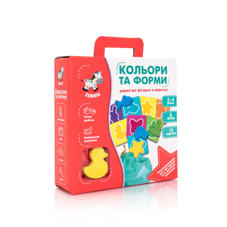 Розвиваюча гра. Кольори і форми (дерево) (укр.) ZB2001-01