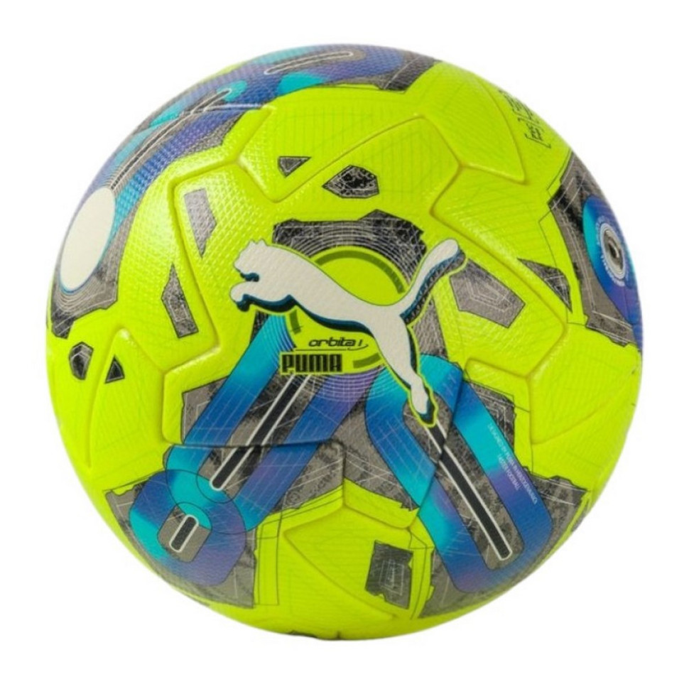 М'яч футбольний Orbita 1 TB (FIFA Quality Pro) Puma 083774-02 жовтий, синій, сірий № 5