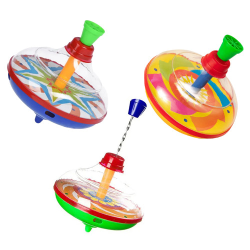 Дитяча іграшка заводна Дзига Metr+ 850, висота 13 см, в сітці