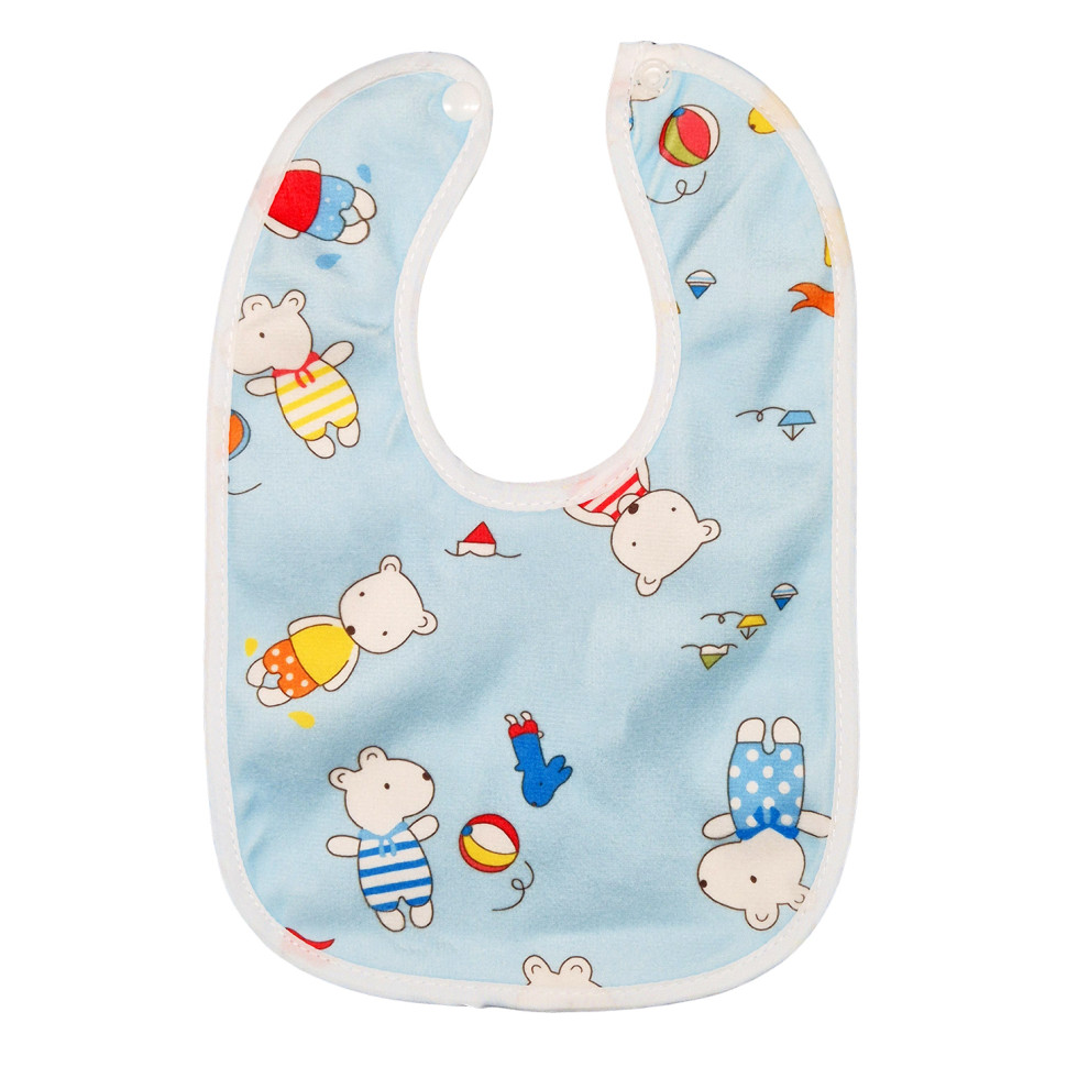 Детский тканевый слюнявчик Mega Zayka MGZ-0600-13 на кнопке