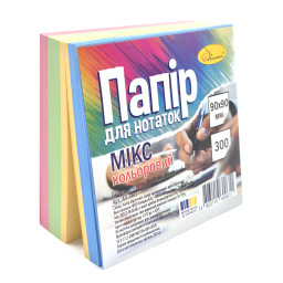 Бумага для заметок "Микс" Апельсин АП-1401, 9х9 см, 300 листов, клееный, куб