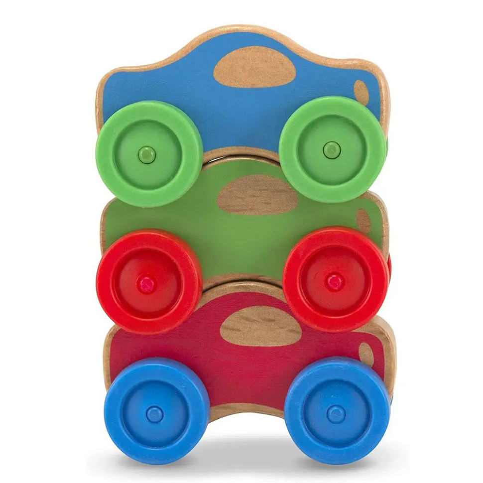 Деревянная автомобильная пирамидка для малышей Melissa&Doug MD4051, 3 цвета