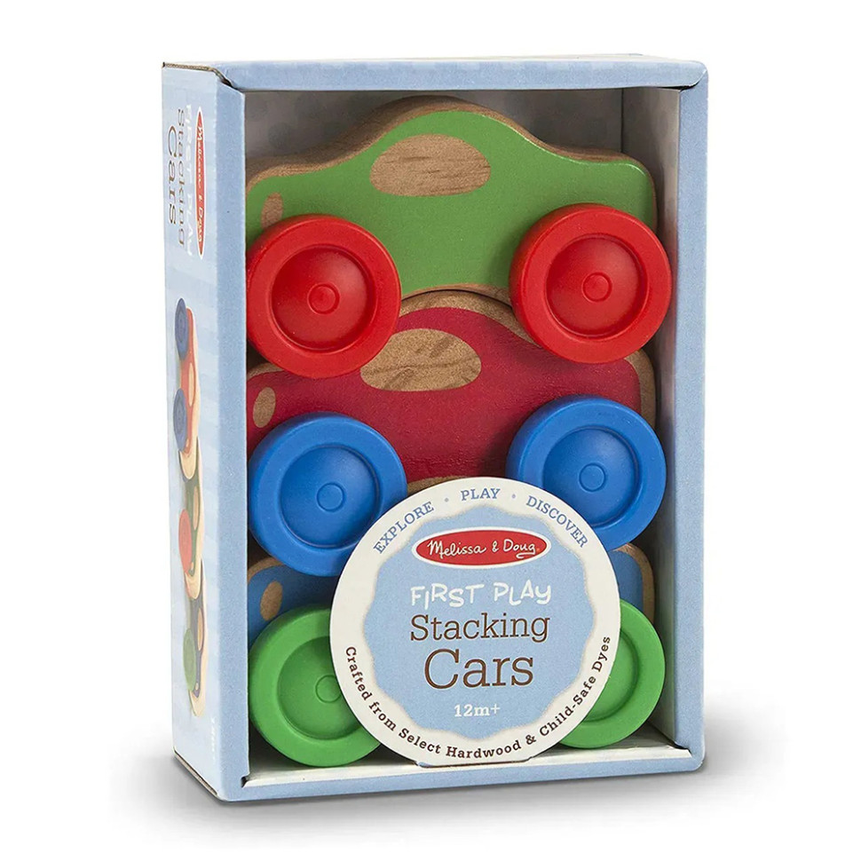 Деревянная автомобильная пирамидка для малышей Melissa&Doug MD4051, 3 цвета