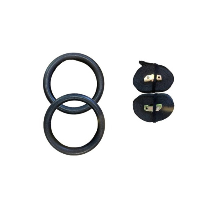 Кольца гимнастические со стропами ABS Gymnastic Jaguar Fitness 131619FS, пластиковые