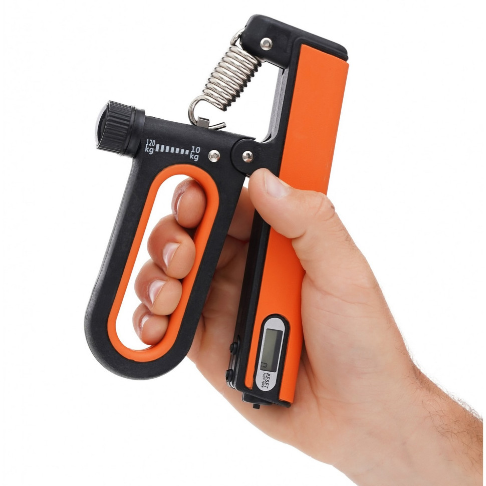 Эспандер кистевой с регулируемой нагрузкой и счетчиком Cornix XR-0274 Black/Orange 10-120 кг