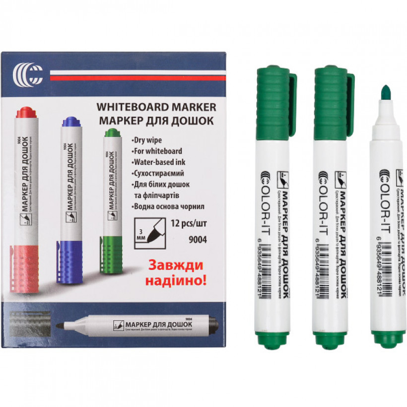 Маркер для доски Color-it Зеленый 9004-Green 1 шт