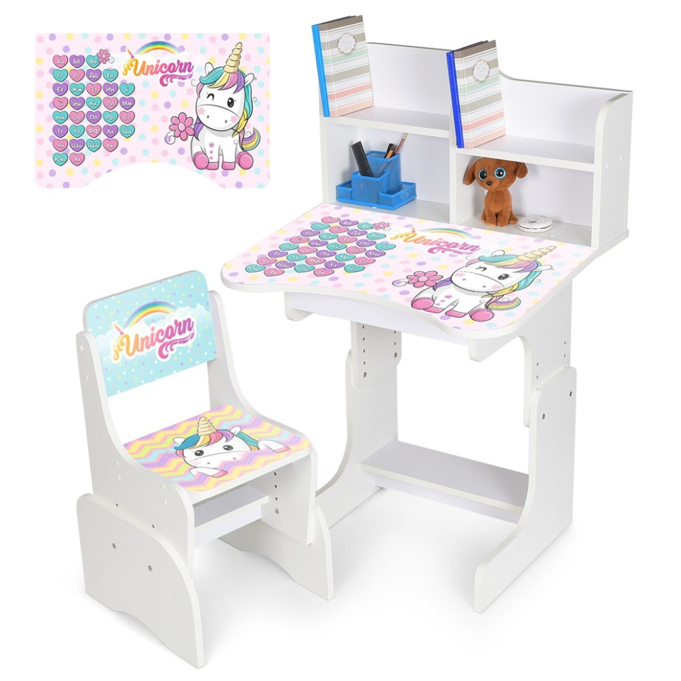 Дитяча Парта Bambi N 2071-9-1 білий, зі стільчиком