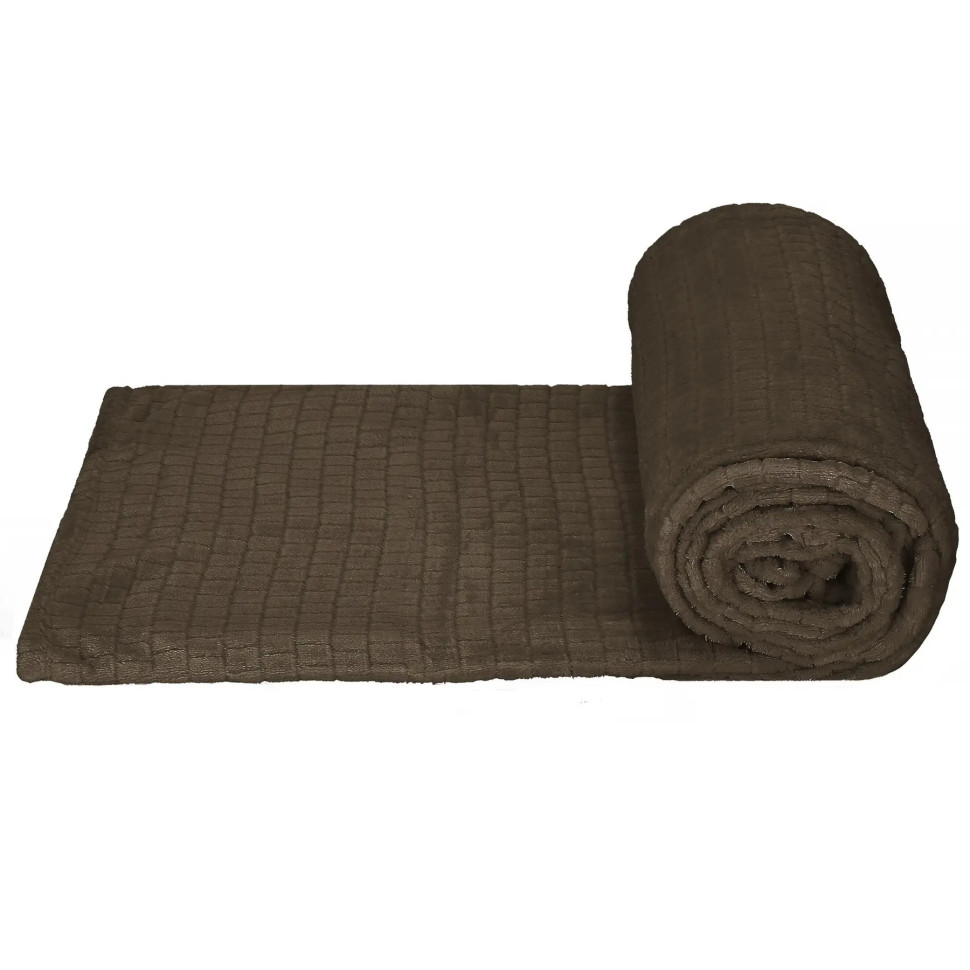 Плед-покрывало Extra Soft Springos HA7109 коричневый 130x180 см