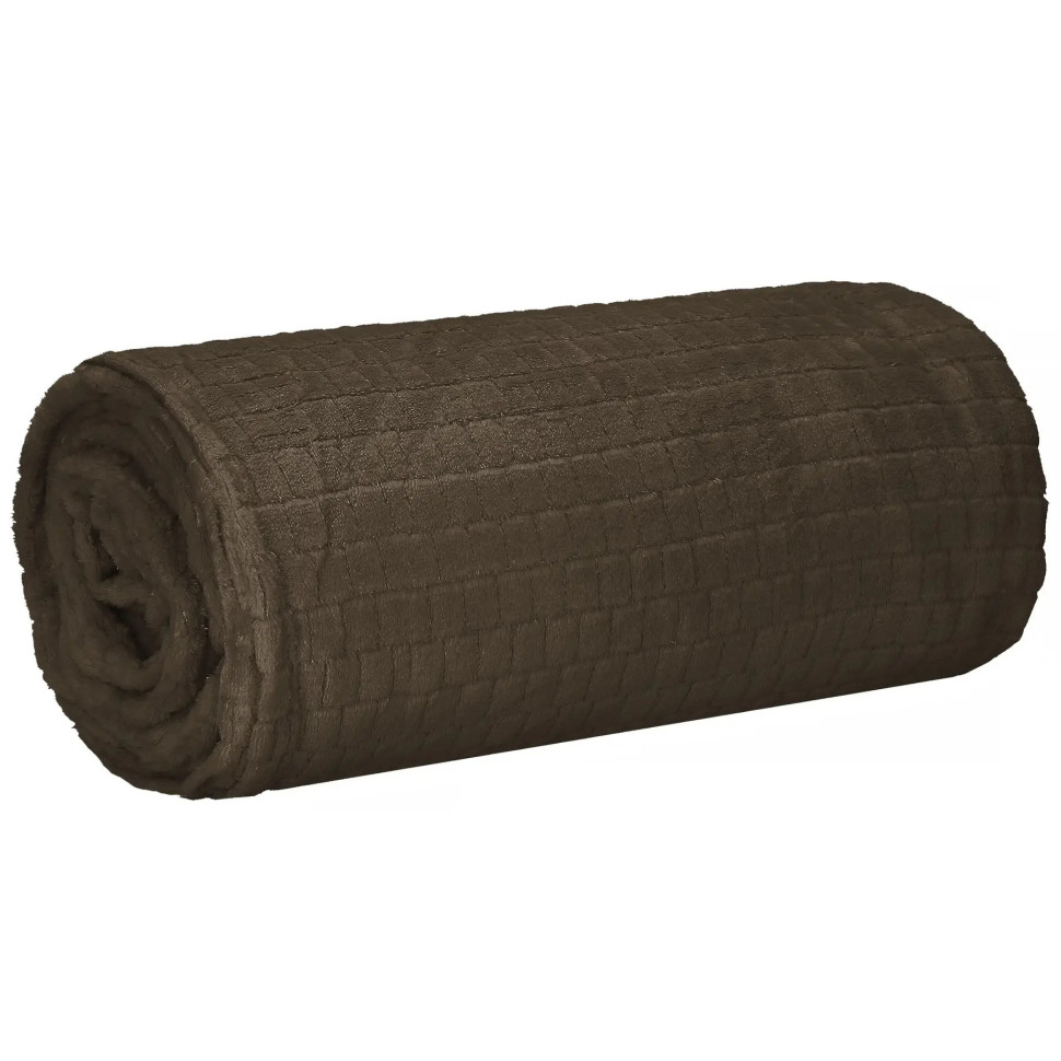 Плед-покрывало Extra Soft Springos HA7109 коричневый 130x180 см