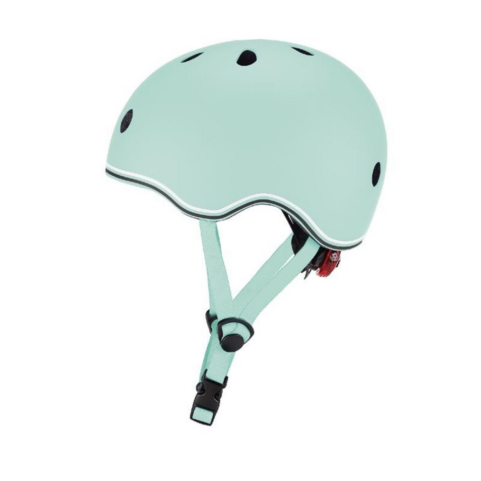 Шолом захисний дитячий GO UP LIGHTS GLOBBER 506-206 пастельний зелений, з ліхтариком, 45-51 см