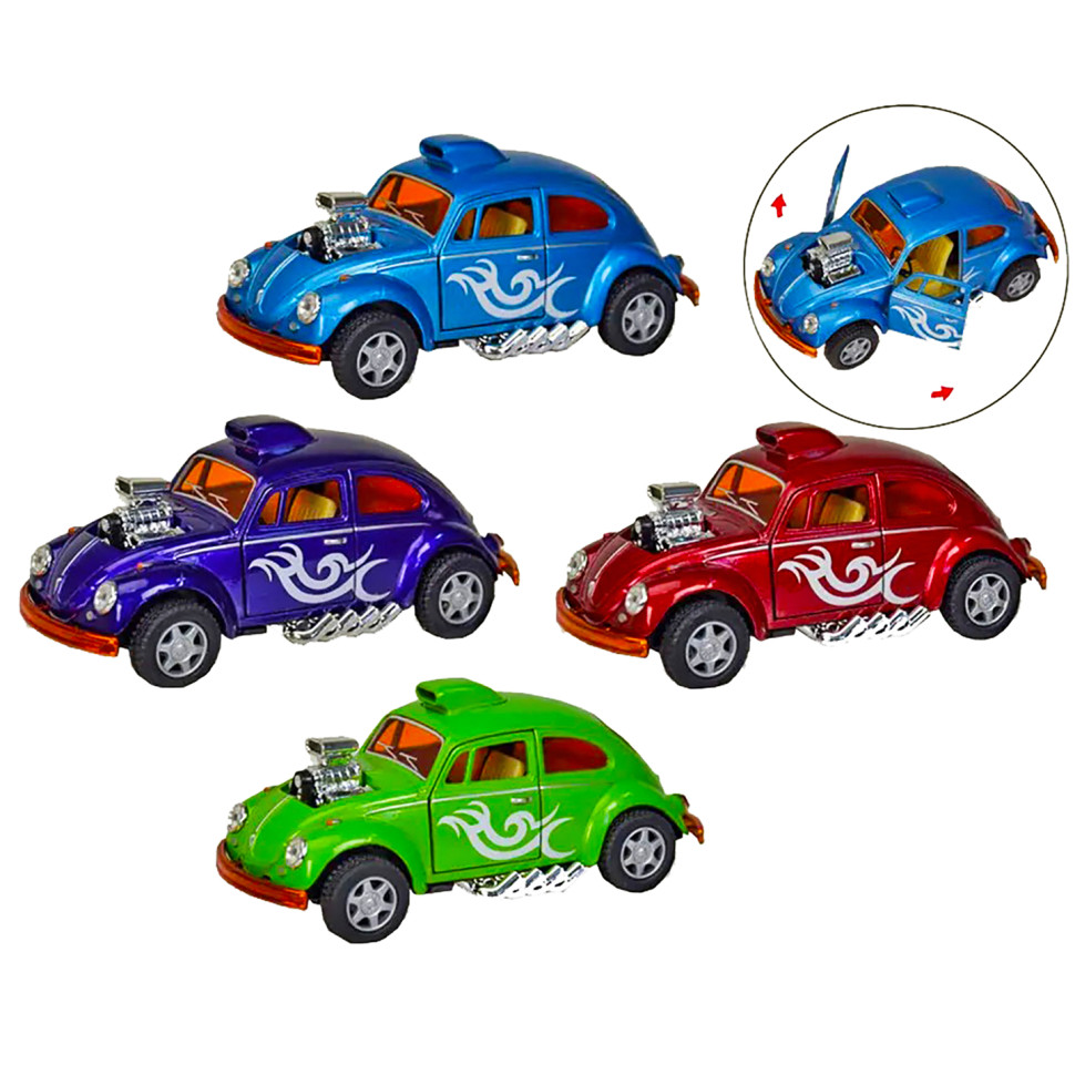 Машинка металева Volkswagen Beetle Custom Dragracer Kinsmart KT5405W інерційна 1:32