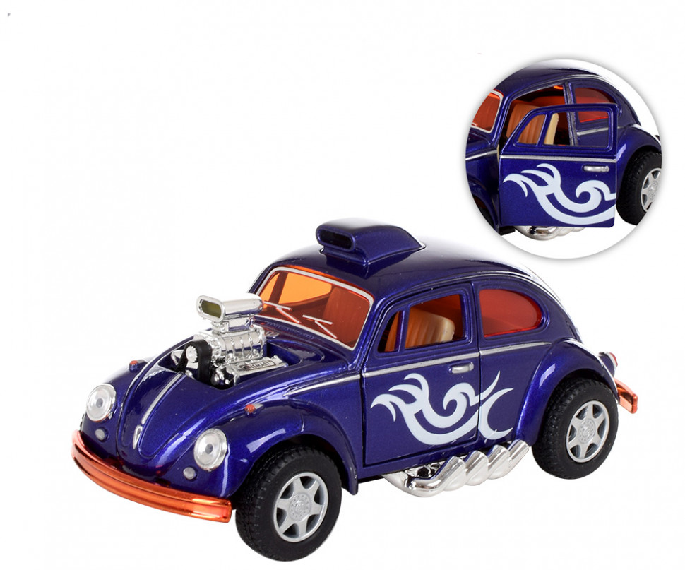 Машинка металева Volkswagen Beetle Custom Dragracer Kinsmart KT5405W інерційна 1:32