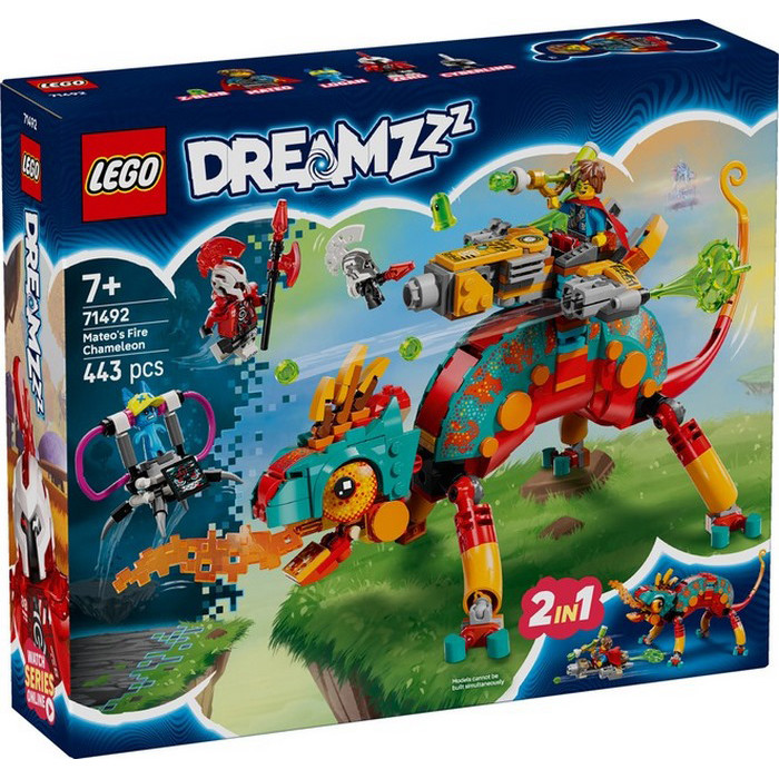 Конструктор Dreamzzz Огненный хамелеон Матео LEGO 71492, 443 детали