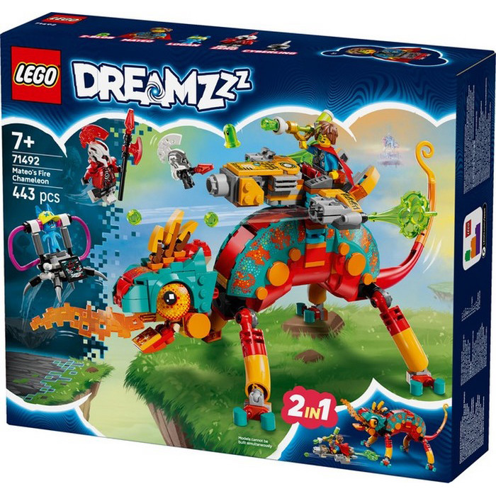 Конструктор Dreamzzz Огненный хамелеон Матео LEGO 71492, 443 детали
